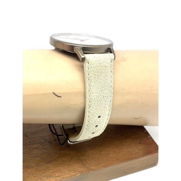 MVMT Women\'s Watch QMB01-Tima Quartz White Gray Marble Dial Leather Band 38mm